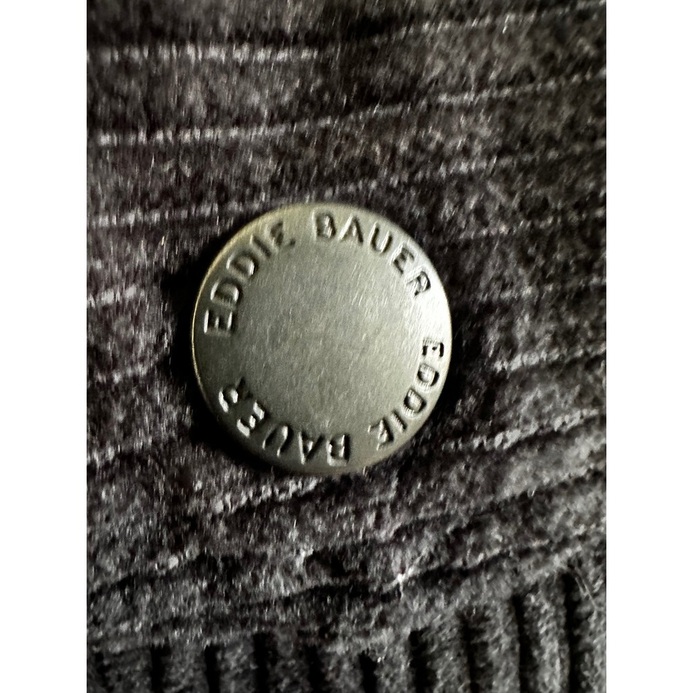 Eddie Bauer Men Black Corduroy Sherpa Lined Shirt Jacket Shacket M Gorpcore NWOT - Picture 9 of 11